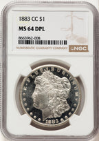 1883-CC DM Morgan Dollar NGC MS64
