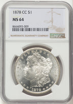 1878-CC Morgan Dollar NGC MS64