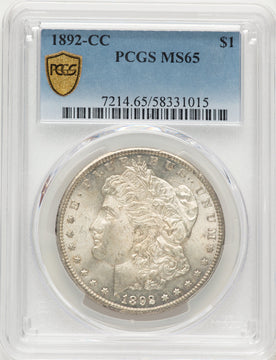 1892-CC Morgan Dollar PCGS MS65