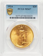 1924 $20 Saint Saint-Gaudens Double Eagle PCGS MS67
