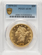 1879-CC $20 Liberty Double Eagle PCGS AU55