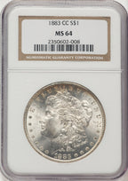 1883-CC Morgan Dollar NGC MS64