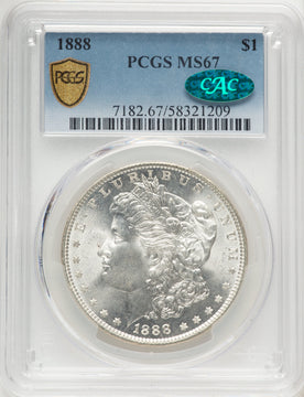 1888 CAC Morgan Dollar PCGS MS67