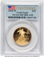 2010-W Proof Gold Eagle 1/2 oz FS Flag PCGS PR70