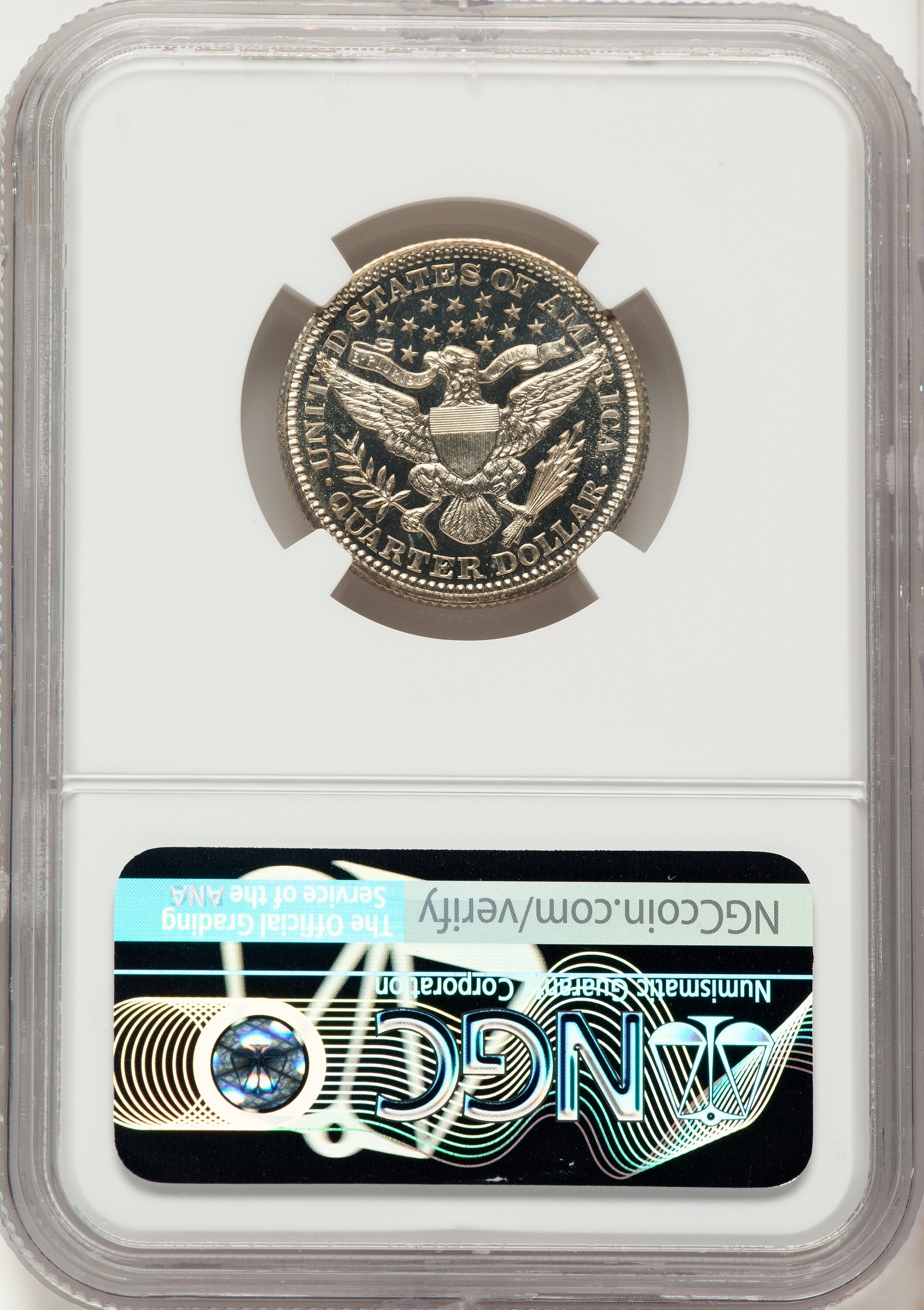 1907 25C CA Proof Barber Quarter NGC PR68