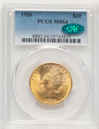 1926 $10 CAC Indian Eagle PCGS MS64