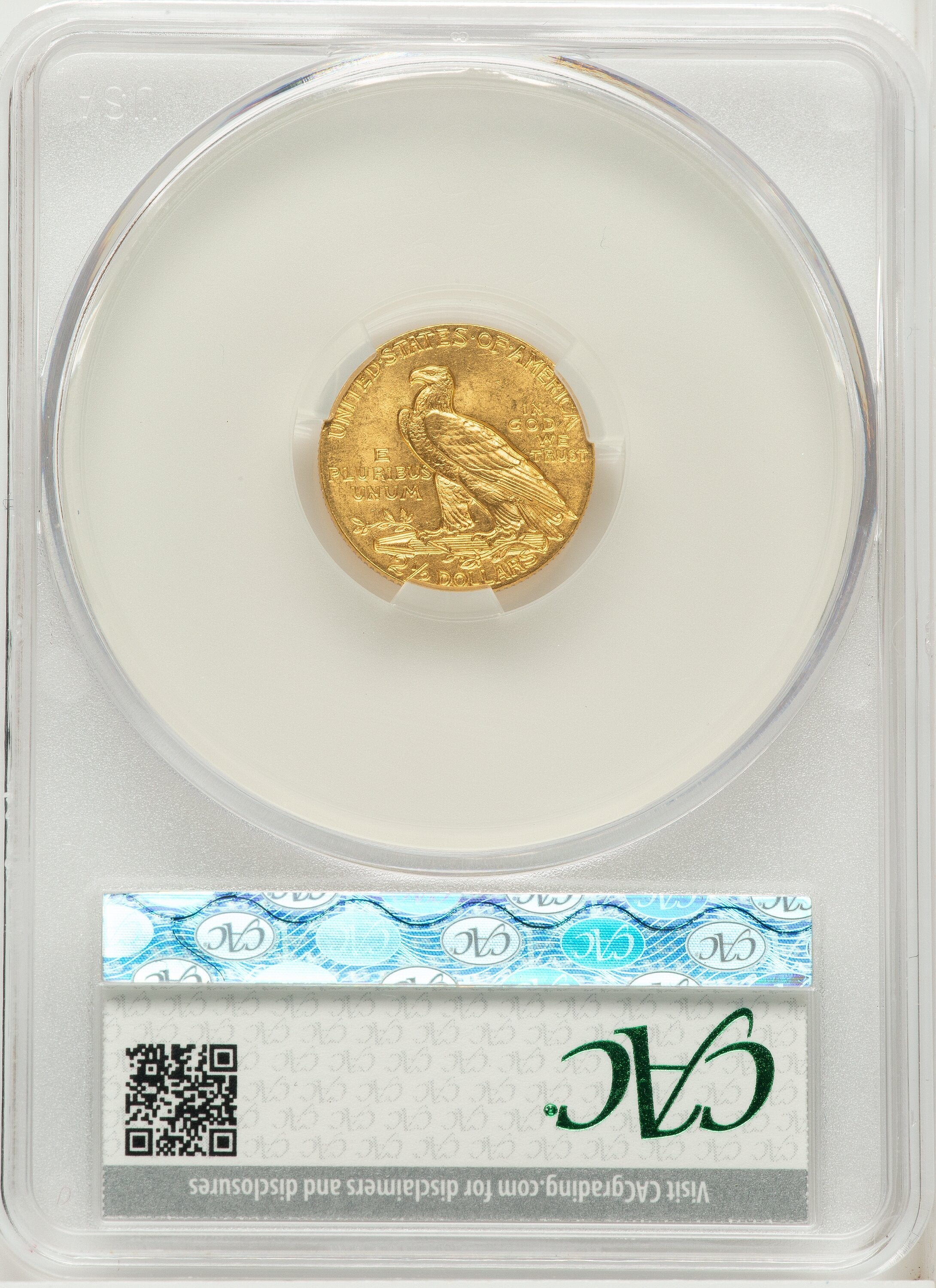 1908 $2.50 CACG Plus Indian Quarter Eagle CACG MS64+