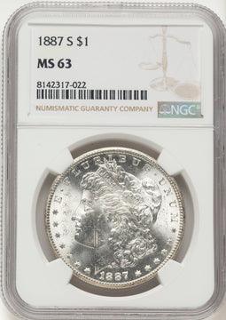 1887-S Morgan Dollar NGC MS63