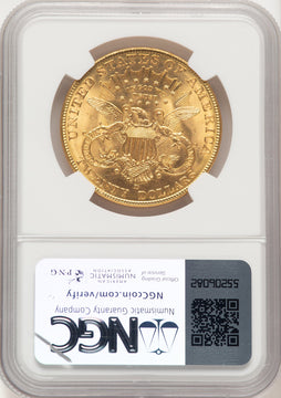 1907-D $20 Liberty Double Eagle NGC MS66