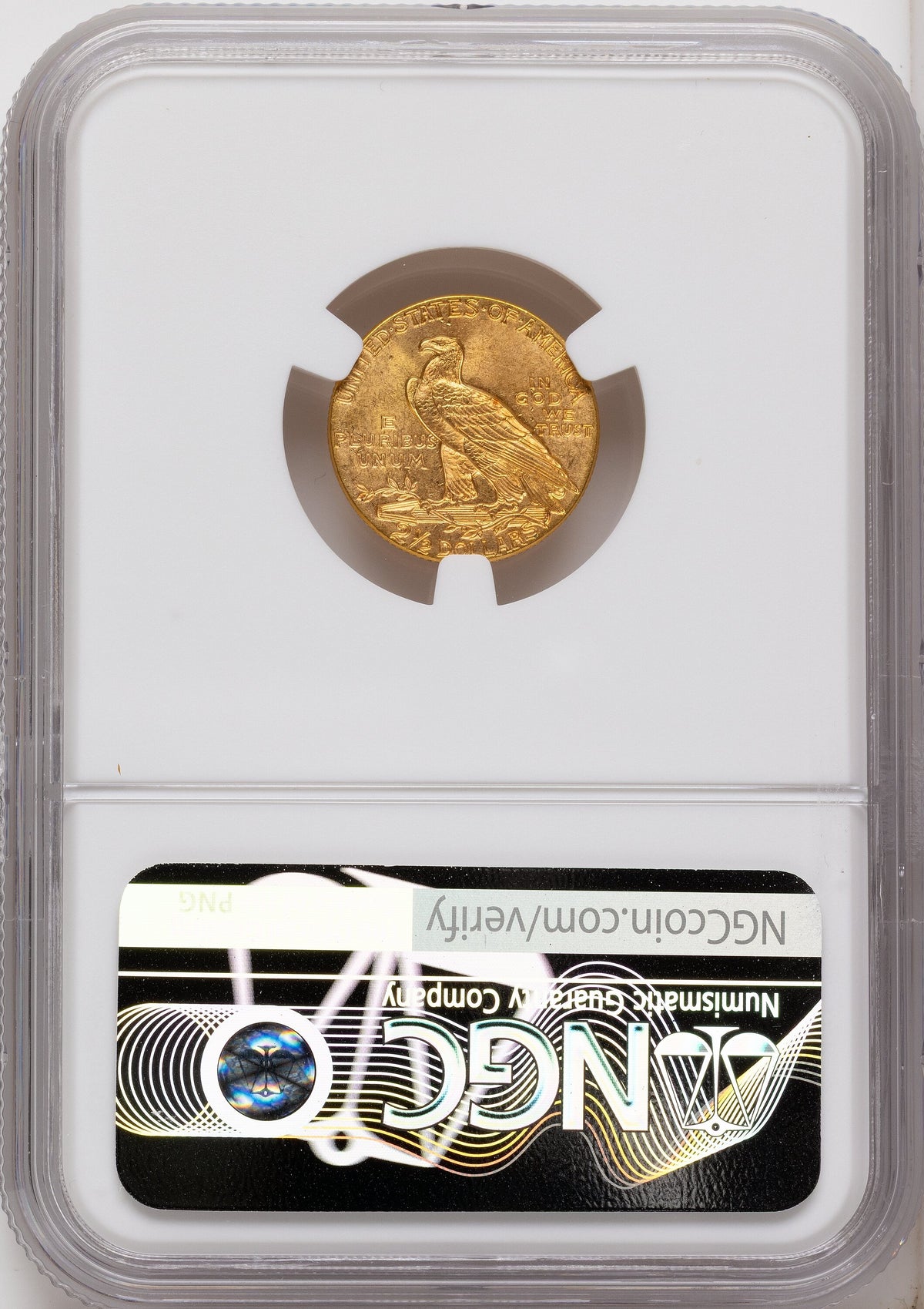 1926 $2.50 Brown Label Indian Quarter Eagle NGC MS65