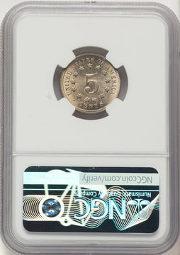 1869 5C Shield Nickel NGC MS67