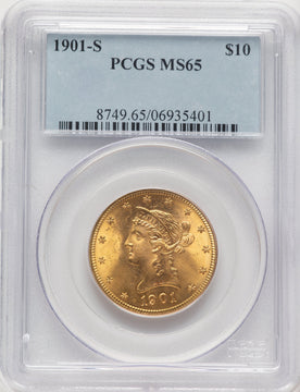 1901-S $10 Liberty Eagle PCGS MS65