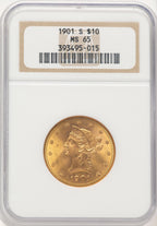 1901-S $10 Liberty Eagle NGC MS65