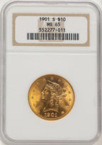 1901-S $10 Liberty Eagle NGC MS65
