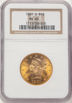 1901-S $10 Liberty Eagle NGC MS65