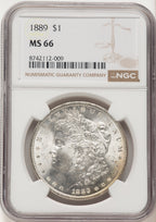 1889 Morgan Dollar NGC MS66