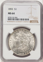 1892 Morgan Dollar NGC MS64