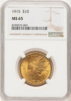 1915 $10 Indian Eagle NGC MS65