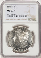 1881-S Morgan Dollar NGC MS67+