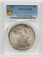 1928 Peace Dollar PCGS MS63