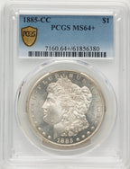 1885-CC Morgan Dollar PCGS MS64+