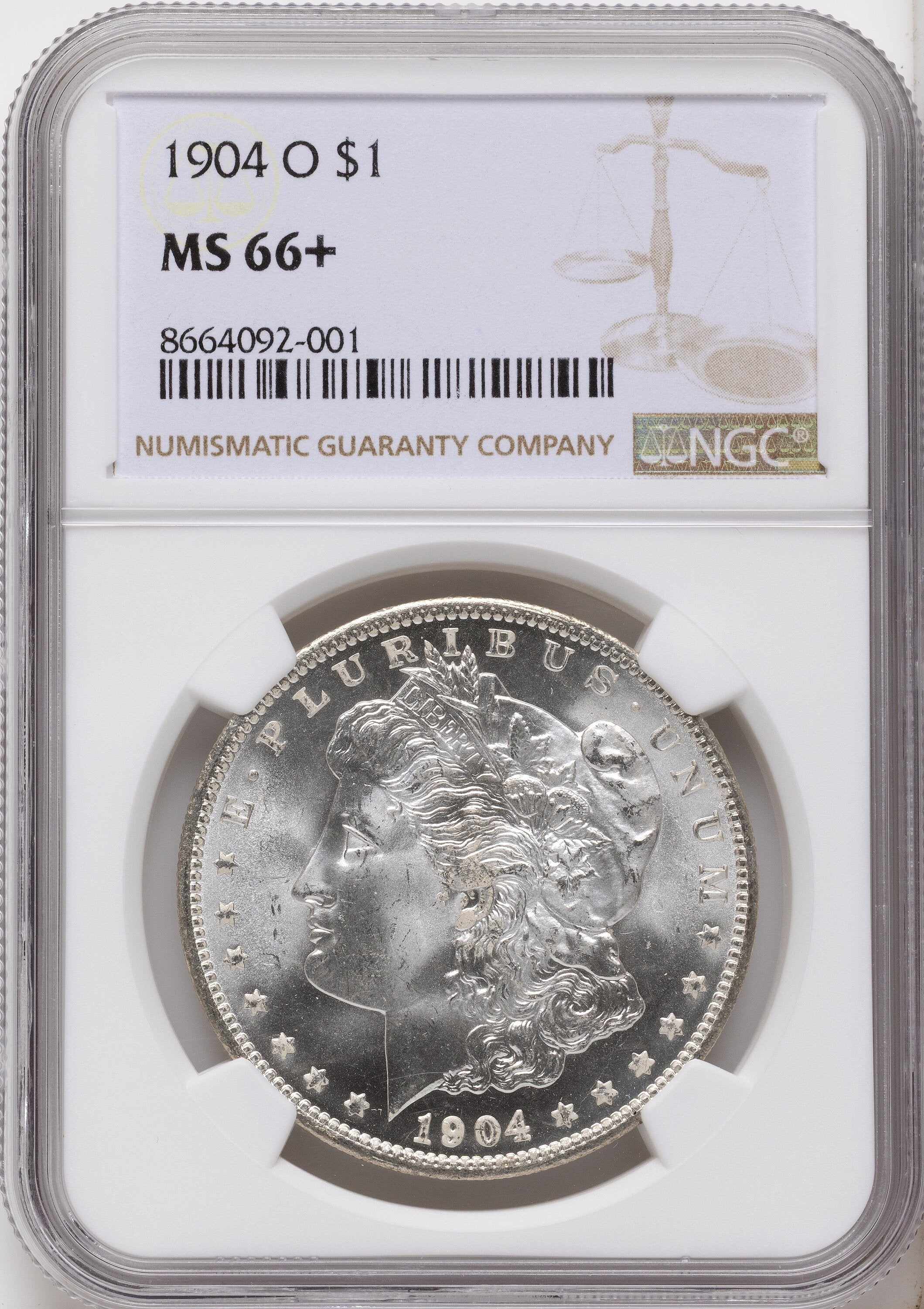 1904-O Morgan Dollar NGC MS66+