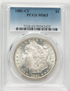 1881-CC Morgan Dollar PCGS MS63