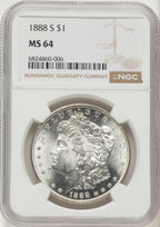 1888-S Morgan Dollar NGC MS64