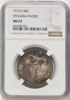 1915-S 50C Panama-Pacific Commemorative Silver NGC MS67