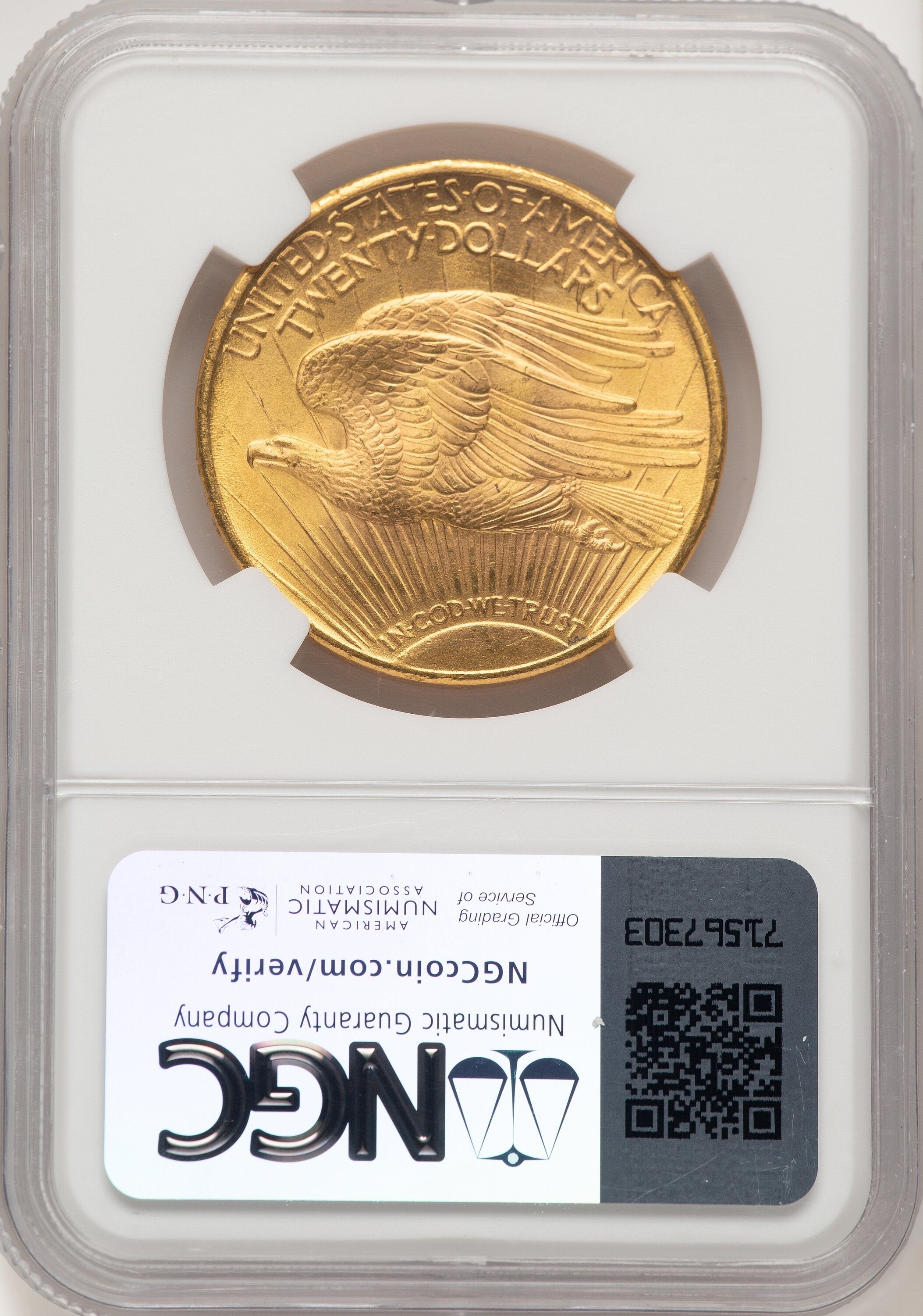 1924 $20 Saint Saint-Gaudens Double Eagle NGC MS66+