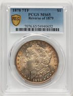 1878 7TF Reverse of 1879 Morgan Dollar PCGS MS65