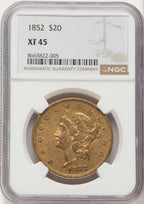 1852 $20 Liberty Double Eagle NGC XF45