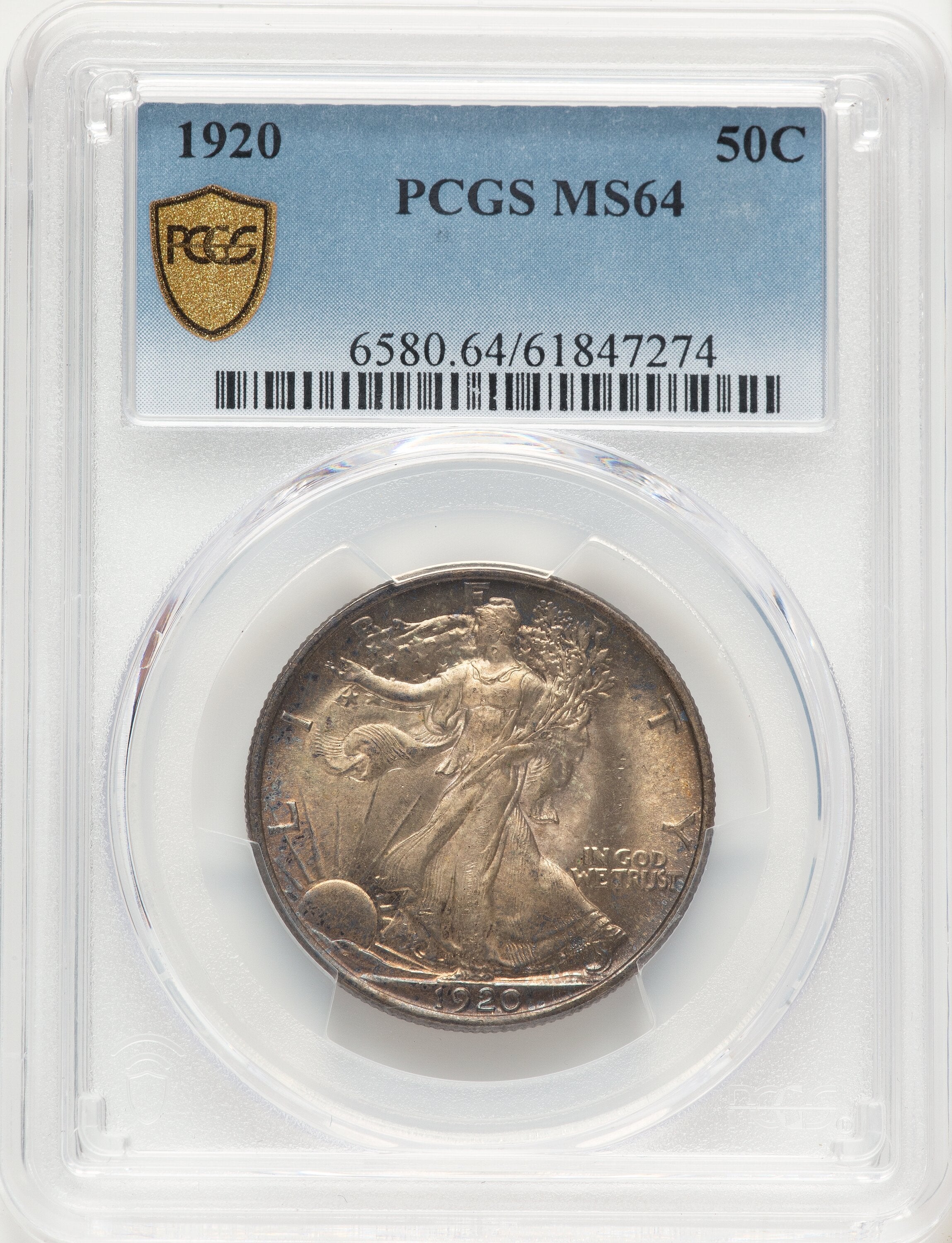 1920 50C Walking Liberty Half Dollar PCGS MS64