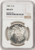 1881-S Morgan Dollar NGC MS67+