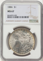 1886 Morgan Dollar NGC MS67