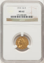 1910 $2.50 Indian Quarter Eagle NGC MS62 (785074001)