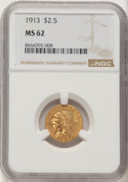 1913 $2.50 Indian Quarter Eagle NGC MS62