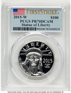 2015-W Proof Platinum Eagle 1 oz FS Flag PCGS PR70