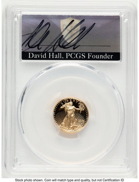 2025-W Proof Gold Eagle 1/10 oz FDI David Hall PCGS PR70
