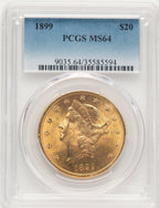 1899 $20 Liberty Double Eagle PCGS MS64