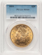 1899 $20 Liberty Double Eagle PCGS MS64