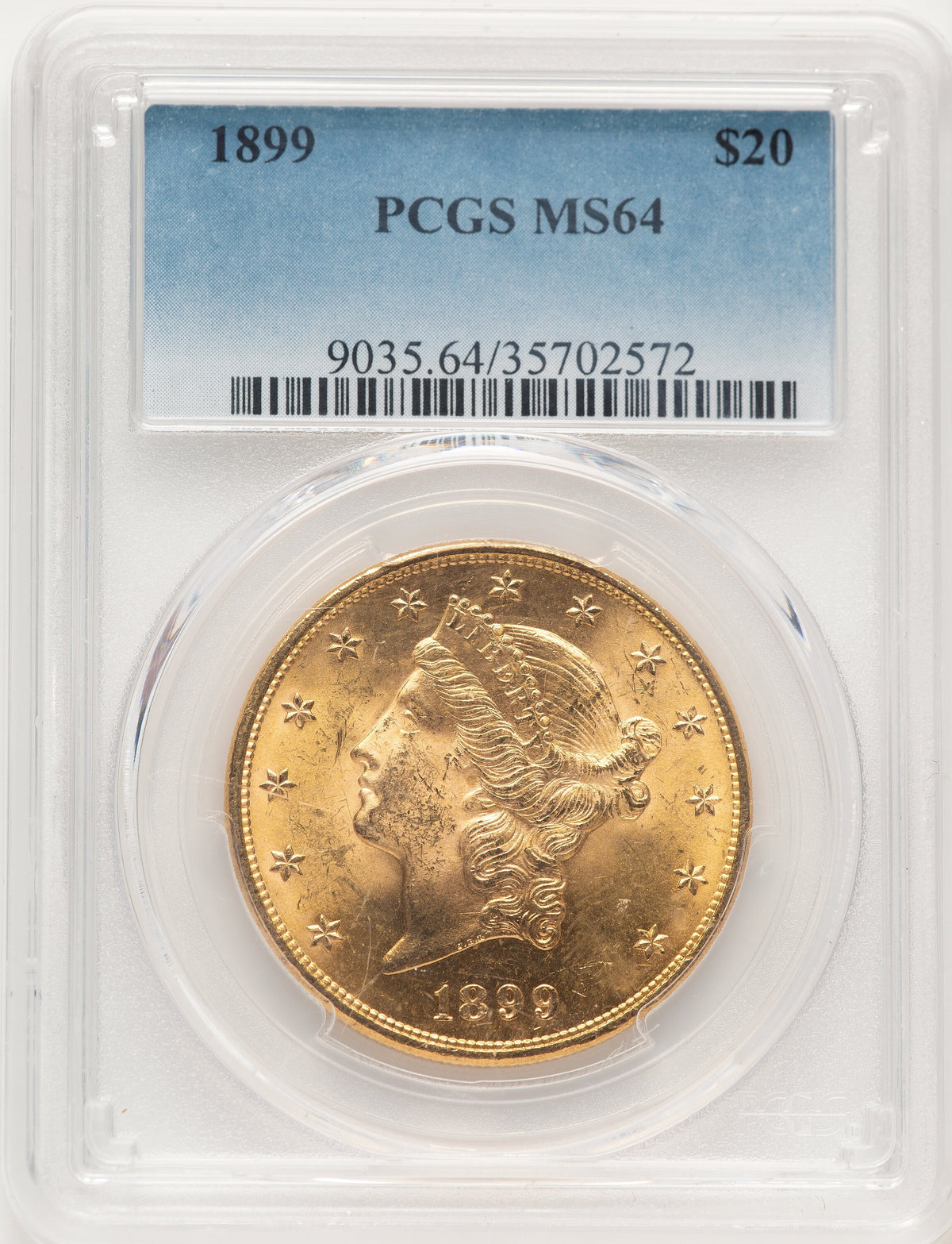 1899 $20 Liberty Double Eagle PCGS MS64