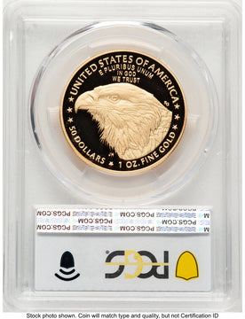 2023-W Proof Gold Eagle 1 oz Blue Gradient PCGS PR70