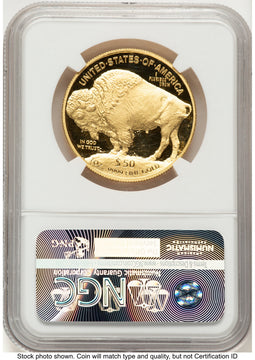 2015-W Proof Gold Buffalo 1 oz FDI Statue of Liberty Label NGC PF70