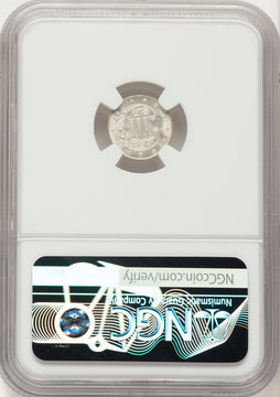 1861 3CS Three Cent Silver NGC MS67