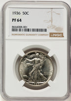 1936 50C Proof Walking Liberty Half Dollar NGC PR64