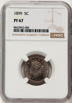 1899 5C Proof Liberty Nickel NGC PR67