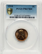 1910 1C RD Proof Lincoln Cent PCGS PR67