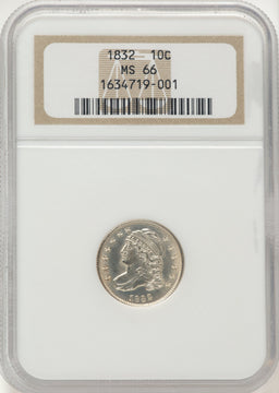 1832 10C JR-7 Bust Dime NGC MS66