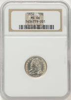 1832 10C JR-7 Bust Dime NGC MS66
